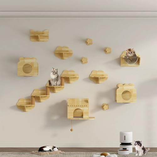 ZSXZCBDQ Katzenkletterwand, Wandpark Mit Katzenlounge, An Der Wand Montierter Katzenkratzbaum,(Package 3) von ZSXZCBDQ