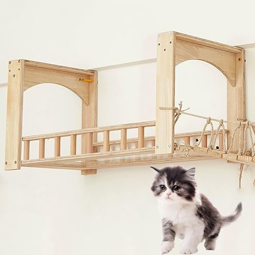 ZSXZCBDQ Katzenwand-Kletterset, Katzenwandpark, An Der Wand Montierte Katzentreppe Für Katzen Zum Schlafen, Spielen Und Ausruhen Im Innenbereich(Package 2) von ZSXZCBDQ