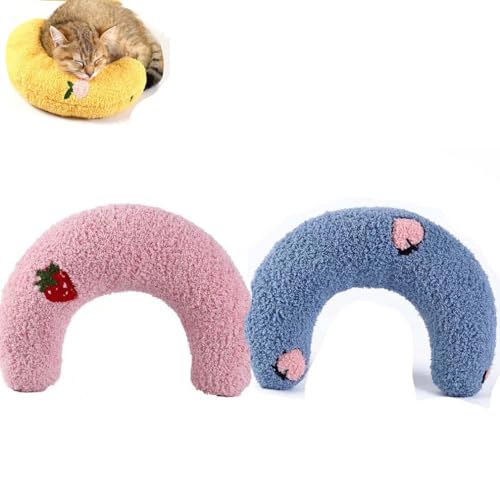 ZUICC 2 Stück Plinko Dog Pillow - U Shaped Pet Calming Toy,Kopfkissen für Hunde Katzen,Nackenkissen Für Haustiere,Beruhigungskissen für Hunde,Haustierkissen,Schützt die Wirbelsäule (D) von ZUICC