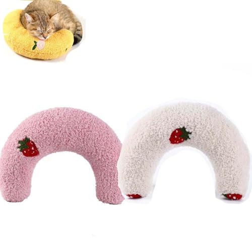 ZUICC 2 Stück Plinko Dog Pillow - U Shaped Pet Calming Toy,Kopfkissen für Hunde Katzen,Nackenkissen Für Haustiere,Beruhigungskissen für Hunde,Haustierkissen,Schützt die Wirbelsäule (E) von ZUICC