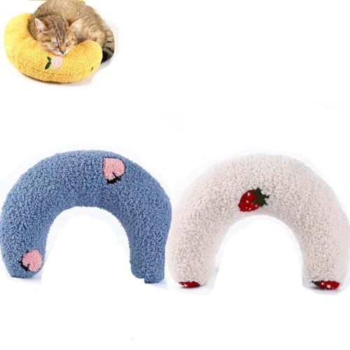 ZUICC 2 Stück Plinko Dog Pillow - U Shaped Pet Calming Toy,Kopfkissen für Hunde Katzen,Nackenkissen Für Haustiere,Beruhigungskissen für Hunde,Haustierkissen,Schützt die Wirbelsäule (F) von ZUICC