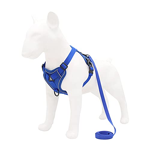 ZUOLUO Hundegeschirr Kleine Hunde Hundegeschirr Mittelgroße Hunde Hundehalfter, um Nicht mehr an der Leine zu ziehen Hundegeschirr klein verstellbar X-Large,Blue von ZUOLUO