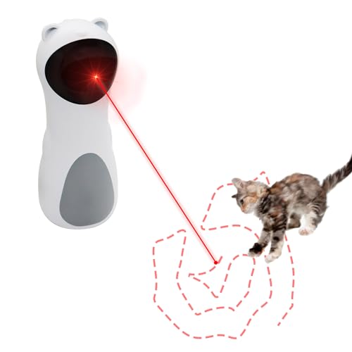 ZVO Katzenspielzeug Elektrisch, Automatisches Laser Katze Spielzeug mit Zufälliger Trajektorie, Interaktives Katzen Spielzeug Selbstbeschäftigung Intelligenz USB Aufladbar für Katzen/Welpe/Hunde von ZVO