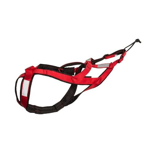 Schlittenhundegeschirr, Schneescooter-Traktionsseil, nachtreflektierendes Hundeschlittengeschirr (Color : Red, Size : L) von ZWHHW