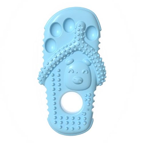 ZWHHW New Pet Toys Bite Resistant Slippers TPR Bite Molar Dental Cleansing Multicolor Dog Toy Factory Wholesale (Color : SkyBlue, Size : Allyards) von ZWHHW