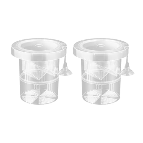 Wiederverwendbare Fischzuchtbox für Aquarien mit schwimmendem Design und Trennwand für Brutwachstum, Schutz, Brutkasten, 2 Stück Wiederverwendbare Fischzuchtbox für Aquarien mit schwimmendem Design und Trennwand für Brutwachstum, Schutz, Brutkasten, 2 Stück von ZWTPGKRD