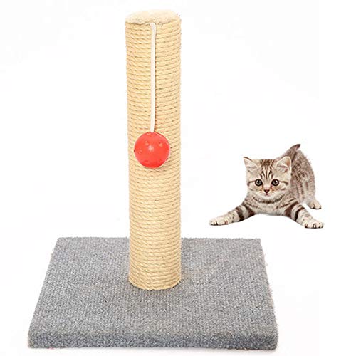 Kratzsäule Für Katzen,Katzenspielzeug Kratzspielzeug Perfekt Zum Wetzen Der Krallen,KratzbaumKratzsäuleSisalstamm Kratzbaum,Vermeiden Sie Effektiv Schäden Am Hau,Yellow-OneSize von ZXCVB