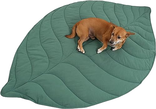 3D-Hundedecke in Blattform, aus Baumwolle, Blattdecke, Haustierdecke, Blatt-Haustiermatte für Hund, Katze, Bodenmatte, Abdeckpolster, Welpendecke für Couchschutz, weiche Überwurfunterlage für Auto von ZXCVWWE