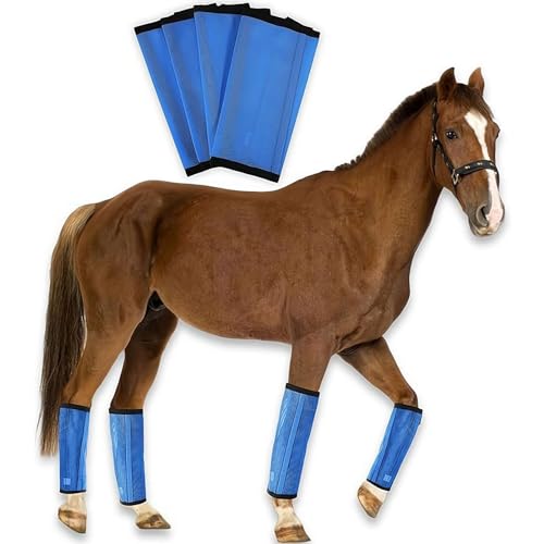 Fliegenstiefel aus Netzstoff für Pferde, Netzstoff, schützendes Pferdebein, Pferde-Leggings, atmungsaktive Netz-Pferdestiefel, schützende Pferdebeinbandagen, Pferde-Leggings zur Vermeidung von Fliegen von ZXCVWWE