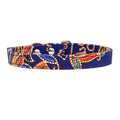 1 Pc Pet Leder Hundehalsband Chihuahua Yorkie Hundebandana Schal Katzenhalsbänder Leder Hundeleine Haustierhalsbänder-Blaues Halsband,XS von ZXDC