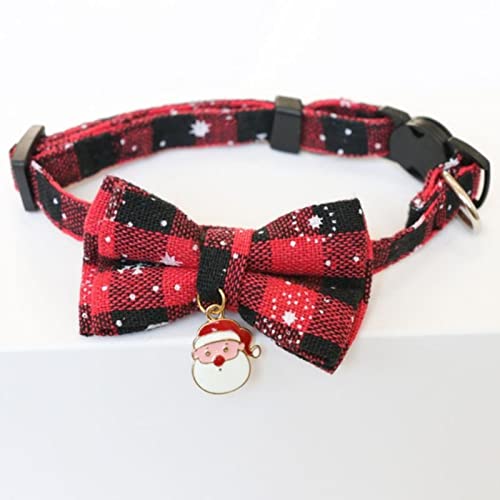 1 STK. Verstellbares Halsband für Hunde, Welpen, Kätzchen, Fliege, Halsband, Katze, Hund, Urlaub, Halskette mit Weihnachtsmann-Anhänger Pet-B von ZXDC