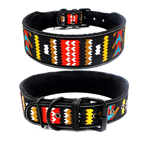 1 Stück Haustierhalsband mit reflektierendem Druck für Hunde, Tarnung, verstellbares Geschirr und Leine, Set für kleine, mittelgroße Hunde, Ripple,M von ZXDC