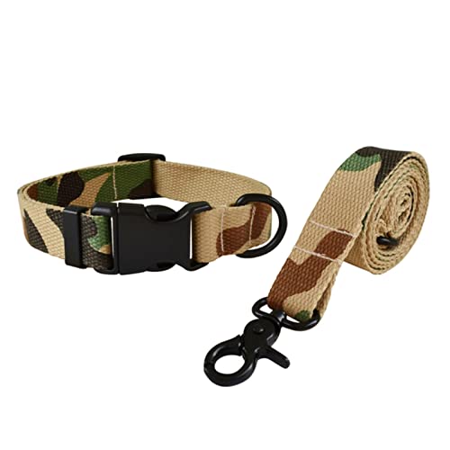 1 Stück Hundeleine und Halsband mit Kunststoffschnalle, Nylon, bedrucktes Hundehalsband, Heimtierbedarf, handgefertigt, französische Bulldogge, Hundeleine, Halsband, L von ZXDC