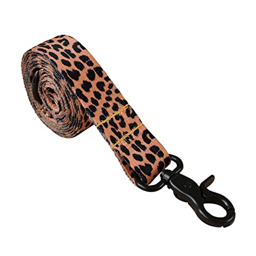 1 Stück Leopard Farbe Haustierzubehör Samojede Designer Hundehalsbänder Pet Kit Hundehalsband und Leine Set für Mopshalsband-Hundeleine,M von ZXDC