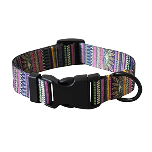 1 Stück Nylon Bedrucktes Hundehalsband Verstellbares Halsband Für Hunde Haustierprodukte Graviertes Typenschild Heimtierbedarf-Hundehalsband,XL von ZXDC