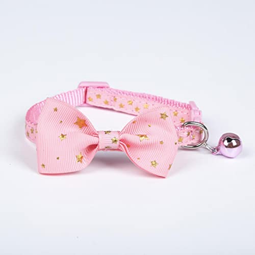 1 Stück Pet Breakaway Katzenhalsband Fliege und Glocke Süßes Plaid Bedrucktes Elastisches Verstellbares Hundehalsband Mit Kleinem Glöckchen Für Katzen-14 von ZXDC