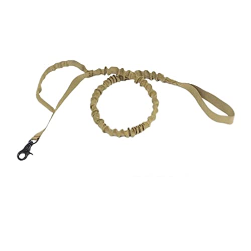 1 Stück Taktisches Hundehalsband Pet Military Training Collars Verstellbares Laufen im Freien Langlebiges Halsband für mittelgroße Hunde-Khaki-Leine,L von ZXDC