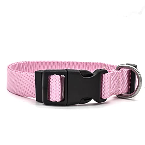 1 Stück Verstellbare Haustierhalsbänder Nylonhalsband Starkes Und Langlebiges Halsband Geeignet Für Kleine Und Mittlere Hunde Und Katzen-Rosa, XS 1,0 cm von ZXDC