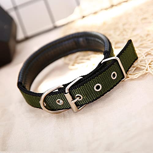 1 Stück Verstellbares Bequemes Hundehalsband Kleine Und Große Hundehalsbänder Pet Neck Strap Pet Neck Ring Nylon-NEU Grün,M von ZXDC