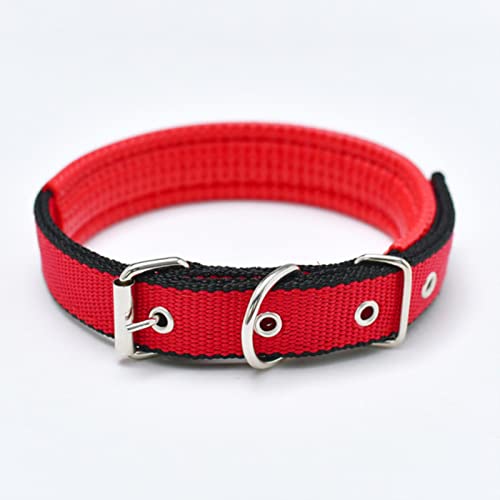 1 Stück verstellbares bequemes Hundehalsband für kleine und große Haustiere Hundehalsbänder Pet Neck Strap Pet Neck Ring Nylon-NEU rot,XL von ZXDC