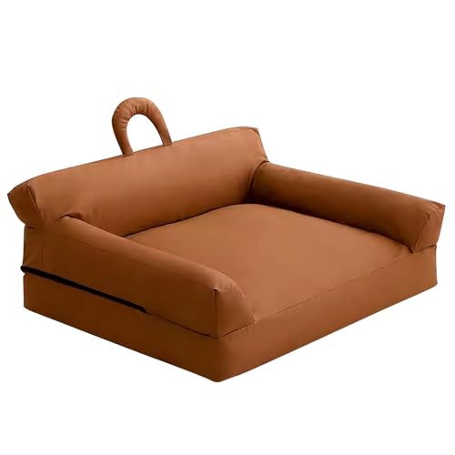 ZXDRYBHD Haustierbetten, Hundebett, Katzenbett, Haustierprodukte, Leicht zu Reinigen, Geeignet für Verschiedene Haustiergrößen(Brown,Large) von ZXDRYBHD