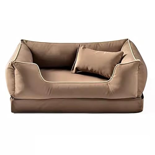 ZXDRYBHD Haustierbetten, Schlafsofa, Katzenbett Flauschig, Waschbares Hundebett, Verdicktes, Warmes, Rutschfestes Haustierbett(Brown,Large) von ZXDRYBHD