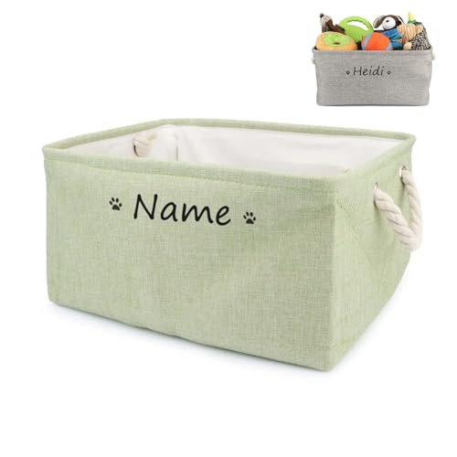 ZXH Aufbewahrungskorb für Hundespielzeug, personalisierbarer Name, Haustierspielzeug, Katze, Hund, faltbare Box, Druck-Aufbewahrungskörbe für Kleidung, Haustierzubehör, personalisierte Hundegeschenke von ZXH