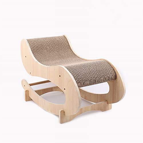 ZXSXDSAX Hocker Wooden Cat Scratcher Lounge Kitten Sleeping Sofa Bed Fat Cat Cardboard Paper Bed Cats Claws Care Toys Scratching Pad von ZXSXDSAX