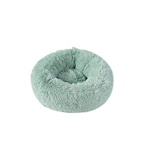 ZXSXDSAX Kissen Hundebett, Langer Plüsch, Dount-Korb, beruhigende Katzenbetten, Haustierhütte, weiches, Flauschiges Kissen, Schlafsack, Matte für große Hunde(Green,Medium50CM) von ZXSXDSAX