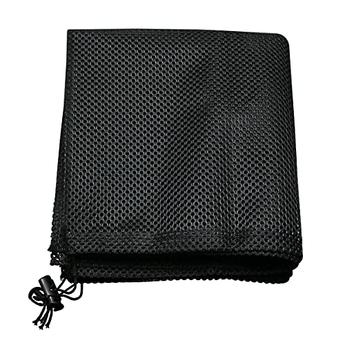 ZYAMY 45 x 45 cm Teichnetz Pumpe Filtertasche Pumpe Barrier Bag mit Kordelzug für Outdoor Teich Biofilter Aquarium Filtration, Schwarz von ZYAMY