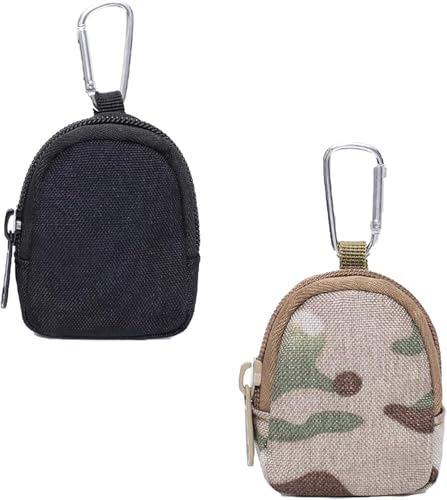 ZYBLSSBB 2 Stücke Leckerlibeutel für Hunde, Hundetraining Futterbeutel Hundesnackbeutel Multifunktionale Futtertasche mit Kotbeutelspender Verstellbarer Gürtel(Schwarze und Tarnfarbe) von ZYBLSSBB