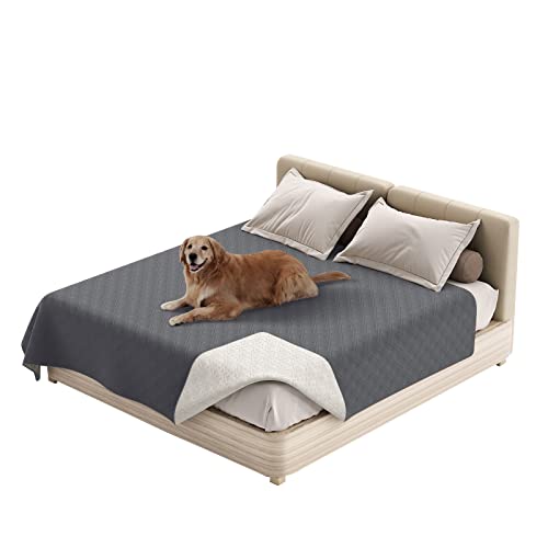 ZYBSLCSY Vollständig Wasserdicht Polyester Hundebett Orthopädisches Weich Hundebett Katzenbett Hundedecke Hundesofa Anti-Rutsch Hundematratze (76×126 cm,Dunkelgrau) von ZYBSLCSY