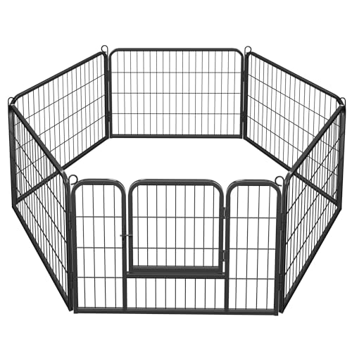 Hundepark-Käfig Hundehütte Metallgehege für Welpen Nagetiere Kaninchen Hundebarriere im Innenbereich,6 panneaux 60cm von ZYDSDAMAI