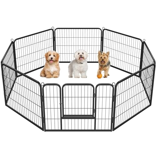 Hundepark-Käfig Hundehütte Metallgehege für Welpen Nagetiere Kaninchen Hundebarriere im Innenbereich,8 panneaux 60cm von ZYDSDAMAI