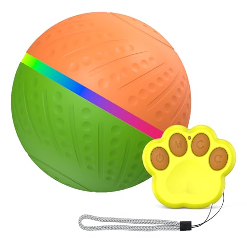 ZYDZ Interaktives Hundespielzeug mit Fernbedienung, Jolly Ball mit zwei Modi, Auslöseaktivierung und automatischer Hindernisvermeidung, wasserdichtes und sicheres Design (Stil 1) von ZYDZ