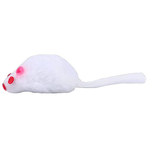ZYKEJJDDAK Mausspielzeug für Haustier für Katze, weiche Plüsch-Ratte zum Spielen, Fangen von Kätzchen, interaktiv für Indoor-Katzen, Weiß ZYKEJJDDAK Mausspielzeug für Haustier für Katze, weiche Plüsch-Ratte zum Spielen, Fangen von Kätzchen, interaktiv für Indoor-Katzen, Weiß von ZYKEJJDDAK