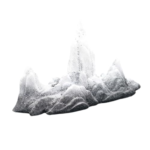 ZYKEJJDDAK Zarte Landschaft Schnee Berg Steingarten Terrarium Landschaft Garnelen Steingarten Statue Aquarien Lebensraum Dekorationen von ZYKEJJDDAK