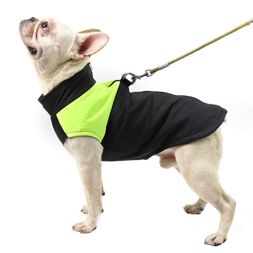 ZYTECO Hunde-Wintermantel Leicht Wasserdicht Rollkragen Dicke Hundejacke Warmer Reißverschluss Schneeanzug Für Wandern Im Freien,Grün,3XL von ZYTECO