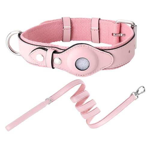 ZYTECO Hundeleinen-Halsband-Leinen-Anzug Verstellbare wasserdichte Hundehalsband-Leinen Für Kleine Mittelgroße Und Große Hunde,Rosa,L von ZYTECO