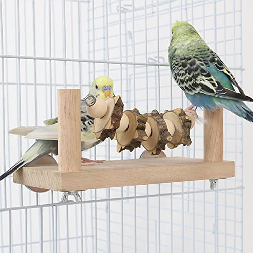 ZYYRSS Vogel-Plattform-Ständer aus Holz, Papageien-Sitzstangen, Holz-Vogelkäfig, Spielzeug für grüne Wangen, Baby-Lovebird, Chinchilla, Hamster, Wellensittich-Spielen von ZYYRSS