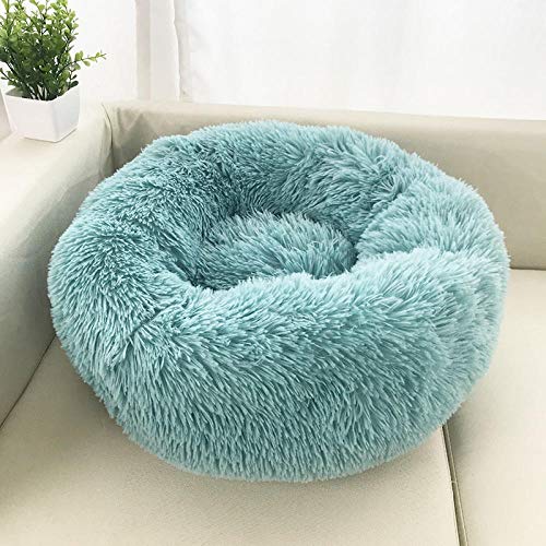 ZZDXL Katzenbett Plüsch Waschbar Grün Hundebett Donut Gemütliches Haustierbett Waschbar, Soothing Bed Dog(70cm) von ZZDXL