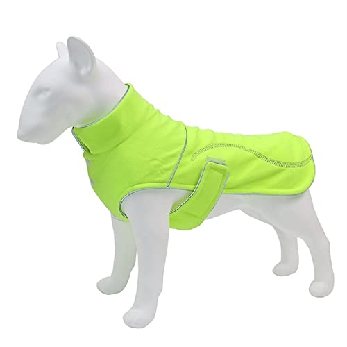 Einfarbig reflektierender Brustgurt for kleine, mittlere und große Hunde Mode warme Winterhundweste (Color : Green, Größe : S) von ZZZYW