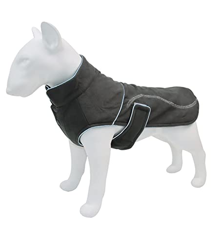 Einfarbig reflektierender Brustgurt for kleine, mittlere und große Hunde Mode warme Winterhundweste (Color : Svart, Größe : 4XL) von ZZZYW