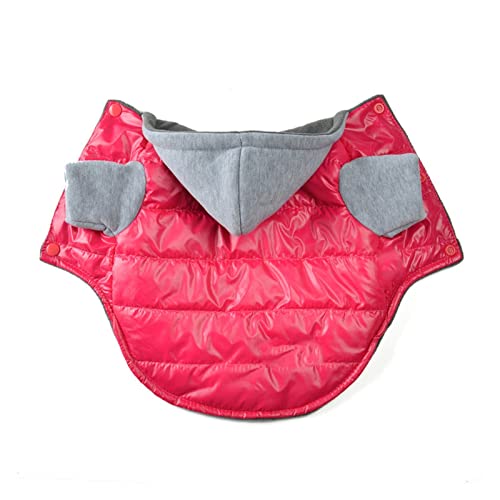 Herbst und Winter Haustier Kleidung Kleiner Hund Warme Welpen Haustier Mantel Hund Hoodie Hund Kleidung (Color : Pink, Größe : 5.5 UK) von ZZZYW