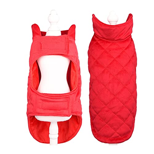 Warme Hundekleidung Weiche Baumwolle Windschutzscheibe Große Hundeweste Geeignet for kleine, mittlere und große Hunde Pet Kleidung (Color : Red, Größe : 4XL) von ZZZYW