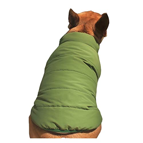 ZZZYW Hundekleidung Wintermanteljacke Welpen Haustierkleidung Winter Hund Weste (Color : Green, Größe : M) von ZZZYW