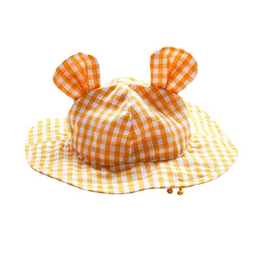 ZZZYW Sommer Haustierhund Plaid Sonnenhut Sonnenhut Haustier Outdoor Accessoires (Color : Yellow, Größe : One Size) von ZZZYW