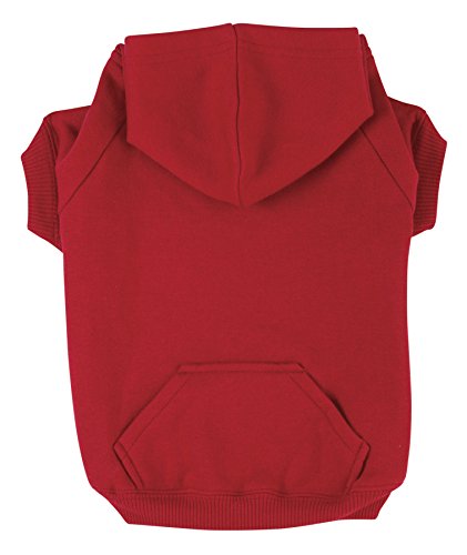 Zack & Zoey Basic Hoodie für Hunde, 30,5 cm, Tomatenrot von Zack & Zoey