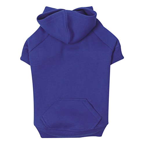 Zack & Zoey Basic Hoodie für Hunde, 40,6 cm, Größe M, nautisches Blau von Zack & Zoey