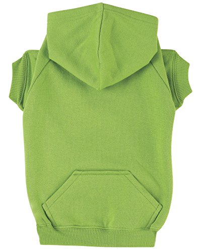 Zack & Zoey Basic Hoodie für Hunde, 50,8 cm, Größe L, Papageiengrün von Zack & Zoey